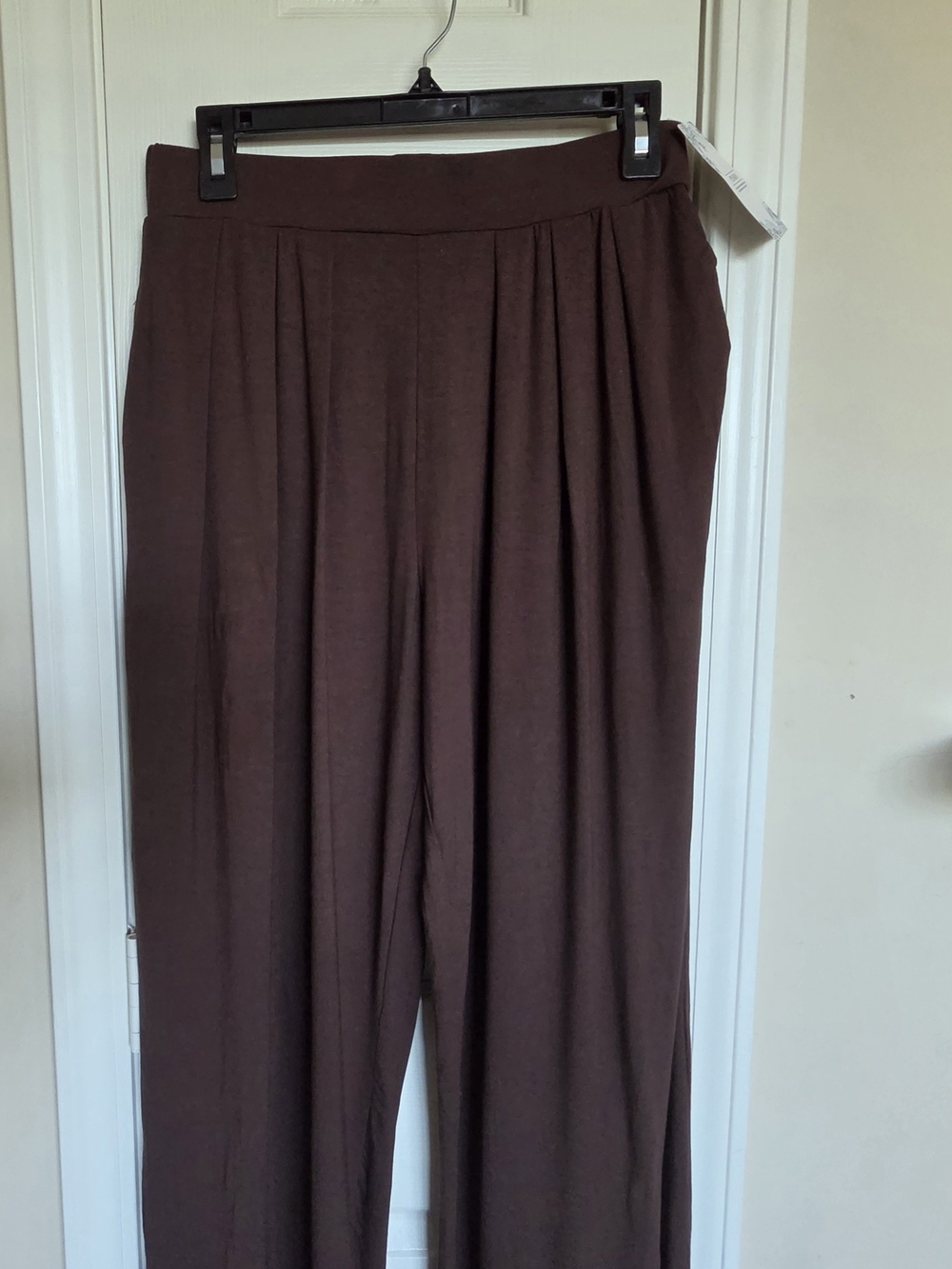 Women's Brown Pull-On Wide Leg Pants
